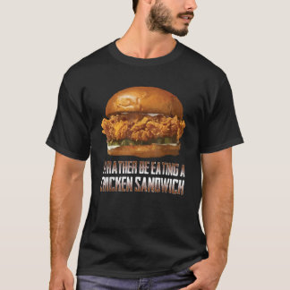Ik eet liever een broodje kip, een grappige burger t-shirt