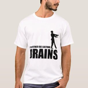 Ik eet liever hersenen t-shirt