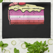 Ik eet liever taart LGBT Lesbian Flag Gay Pride Wo Theedoek (Gevouwen)