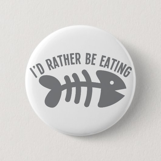 Ik eet liever vis ronde button 5,7 cm (Voorkant)