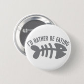 Ik eet liever vis ronde button 5,7 cm (Voorkant /achterkant)