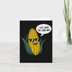 Ik eet maïs de lange weg grappig eten citaat maïs  kaart
