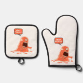 ik eet mensen ovenwant & pannenlap set (Voorkant)