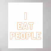 ik eet mensen poster (Voorkant)