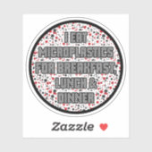 Ik eet microplastics als ontbijt sticker (Vel)