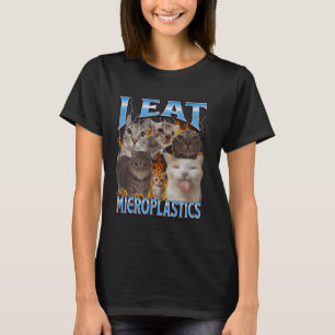 Ik Eet Microplastics Grappige Cat Meme Bootleg Gra T-shirt
