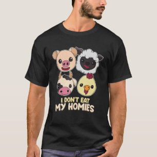 Ik eet mijn boeddy live Vegan Vegetarian Veggie T-shirt