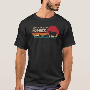 Ik Eet Mijn Homies Niet Vegetarisch Retro Vintage  T-shirt