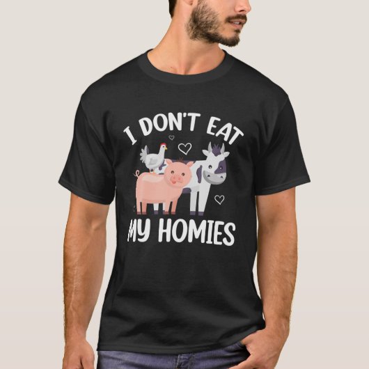 Ik eet mijn huizen niet - grappige Vegan en vegeta T-shirt (Voorkant)