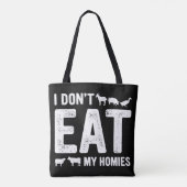 Ik eet mijn huizen niet tote bag (Achterkant)