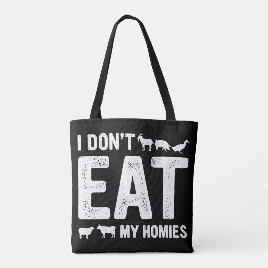Ik eet mijn huizen niet tote bag (Achterkant)