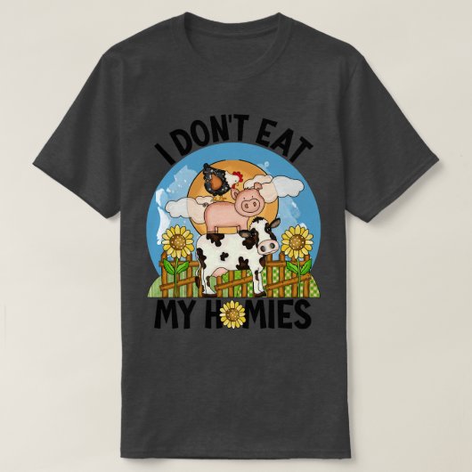 Ik eet mijn huizen Vegan Lover S Animals Funny nie T-shirt (Design voorkant)