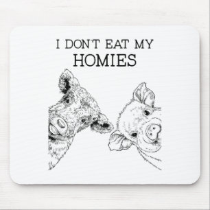 Ik Eet Mijn Maten Niet Grappig Vegetarisch Vegan B Muismat