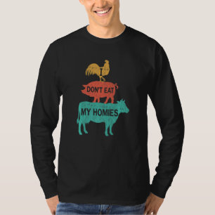 Ik Eet Mijn Maten Niet Vintage Vegan Dier T-shirt