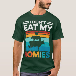 Ik eet mijn vrienden niet grappig vegetarisch vega t-shirt