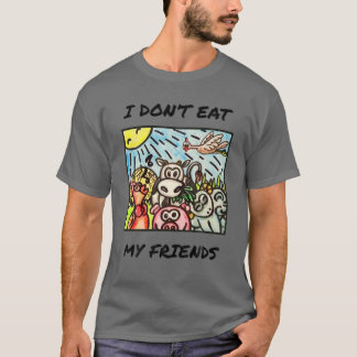 Ik Eet Mijn Vrienden Niet Grappige Veganistische V T-shirt