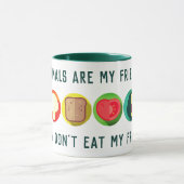 Ik eet mijn vrienden niet op - vegans mok (Midden)