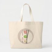 Ik eet mochi grote tote bag (Voorkant)