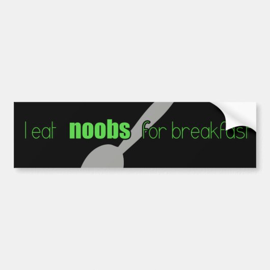 Ik eet N00bs voor ontbijtBumpersticker Bumpersticker (Voorkant)
