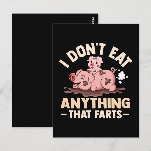 Ik Eet Niets Dat Boert Briefkaart (Voorkant / Achterkant)