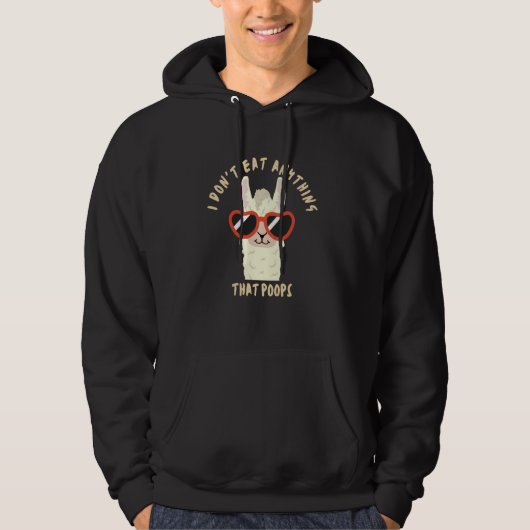 Ik eet niets dat grappige herbivore opzuigt hoodie (Voorkant)