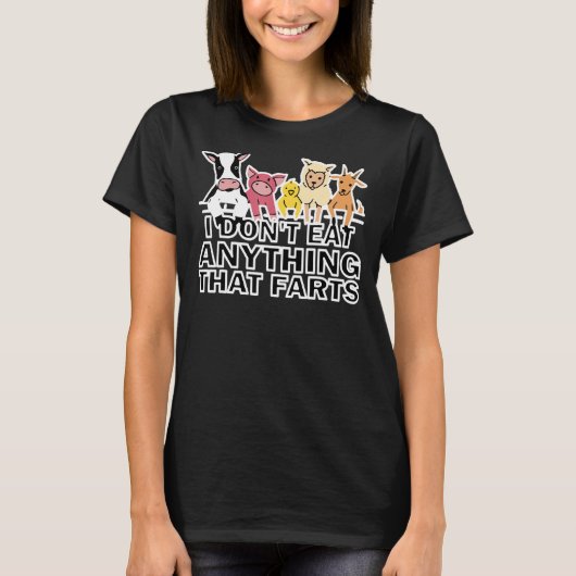 Ik eet niets dat grappige vegetariër G T-shirt (Voorkant)