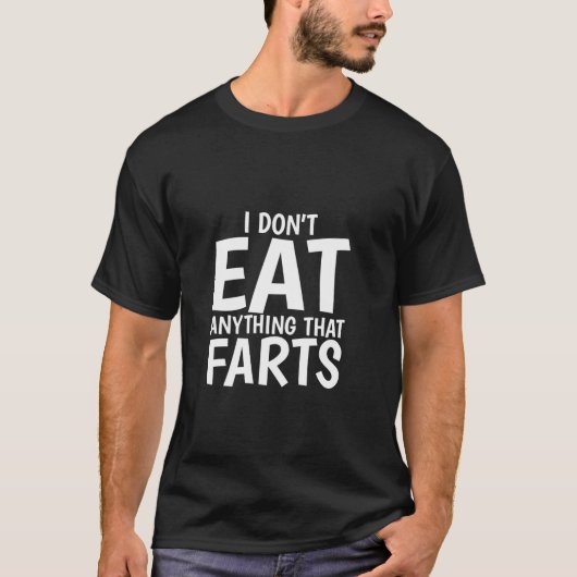 Ik eet niets dat grappige vegetariër voedt t-shirt (Voorkant)