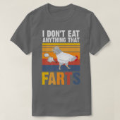 Ik eet niets dat kippengroenten voedt t-shirt (Design voorkant)