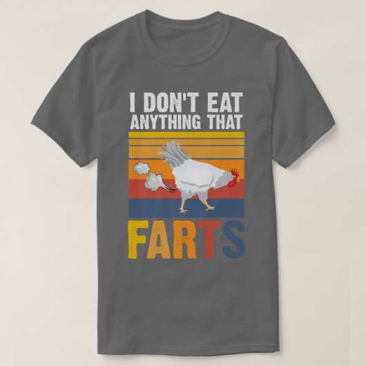 Ik eet niets dat kippengroenten voedt t-shirt (Design voorkant)