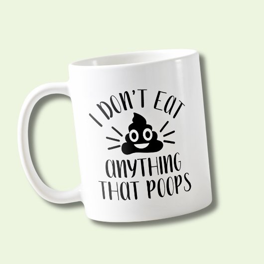 Ik eet niets dat poeps, Vegan Koffiemok