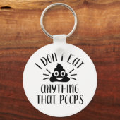 Ik eet niets dat poeps, Vegan Sleutelhanger (Voorkant)