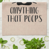 Ik eet niets dat poeps, Vegan Theedoek (Gevouwen)