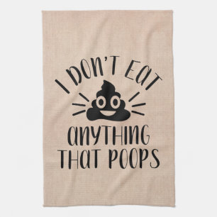 Ik eet niets dat poeps, Vegan Theedoek