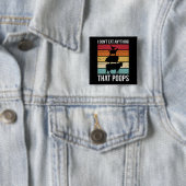 Ik eet niets dat Vegan Dierenvriend poept Vierkante Button 5,1 Cm (In situ)