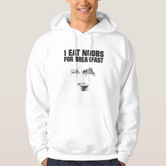 Ik eet Noobs voor ontbijtgranen Bowl Hoodie (Voorkant)