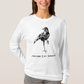 Ik eet nooit Crow T-shirt (Voorkant)