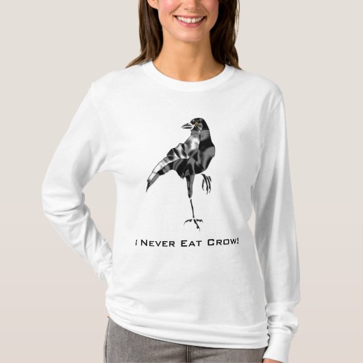 Ik eet nooit Crow T-shirt (Voorkant)