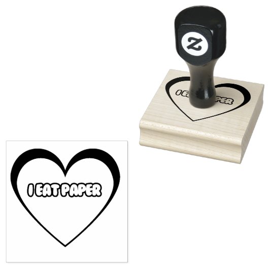 Ik eet papier rubberstempel (Gestempeld)