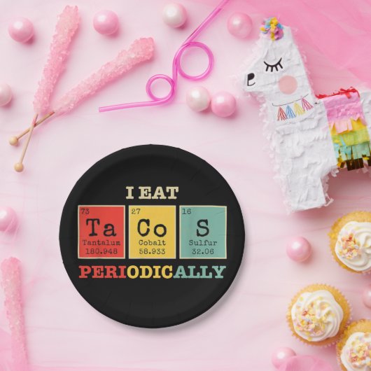 Ik eet regelmatig taco’s papieren bordje (Feest)