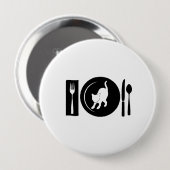 Ik eet ... ronde button 4,0 cm (Voorkant /achterkant)