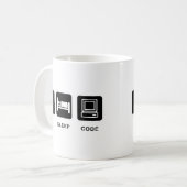 Ik eet, slaap en code koffiemok (Voorkant links)