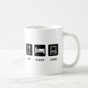 Ik eet, slaap en code koffiemok