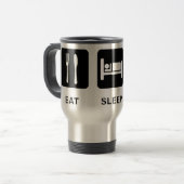 Ik eet, slaap en code reisbeker (Voorkant links)