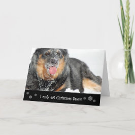 Ik eet slechts de Sneeuw van Kerstmis Feestdagen Kaart