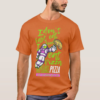 Ik eet snel eten en ik eet pizza t-shirt