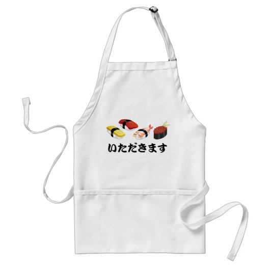Ik eet Sushi Apron Standaard Schort (Voorkant)