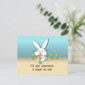Ik eet wat ik wil eten (aanpasbaar) briefkaart (Staand voorkant)