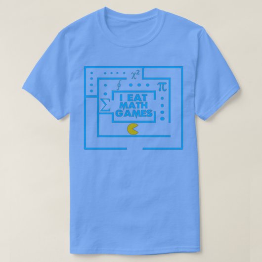 Ik eet wiskunde games t-shirt (Design voorkant)