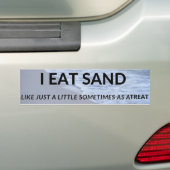 Ik eet zandbumper Sticker (Op auto)