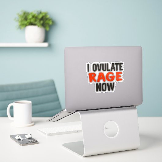 Ik Eis Woede Op Nu Sticker (Laptop op bureau)